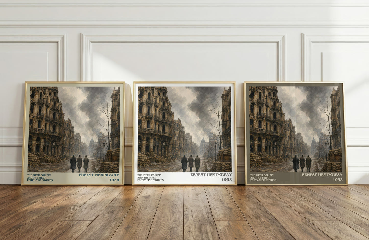 The Fifth Column And The First Forty-Nine Stories literary art print colour and style options – Ernest Hemingway book art