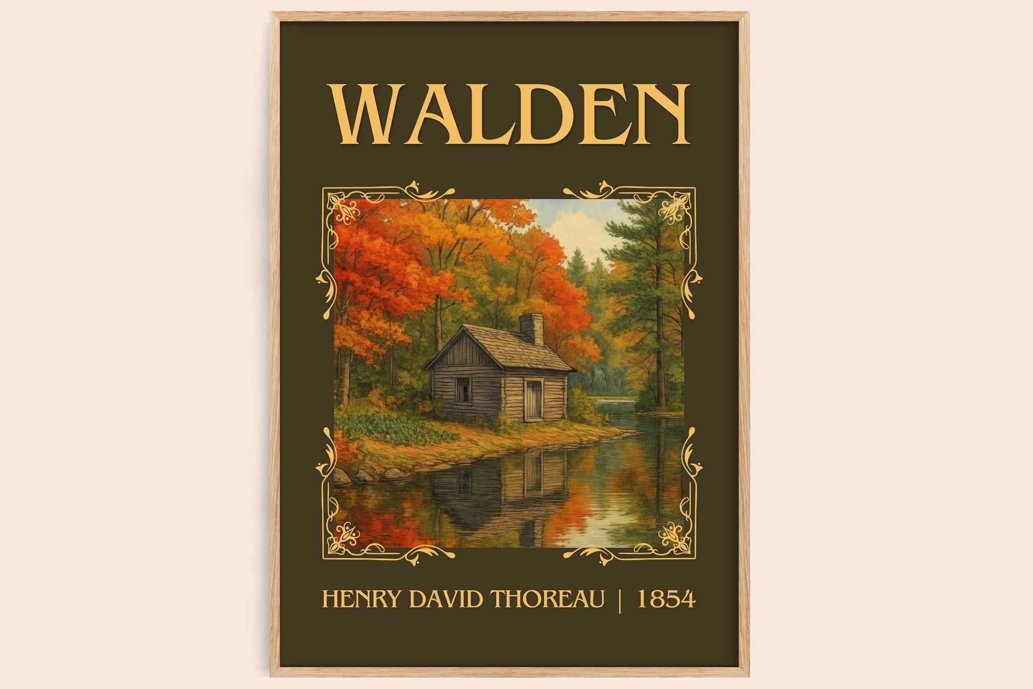 Walden Classic Book Art Print by Henry David Thoreau
