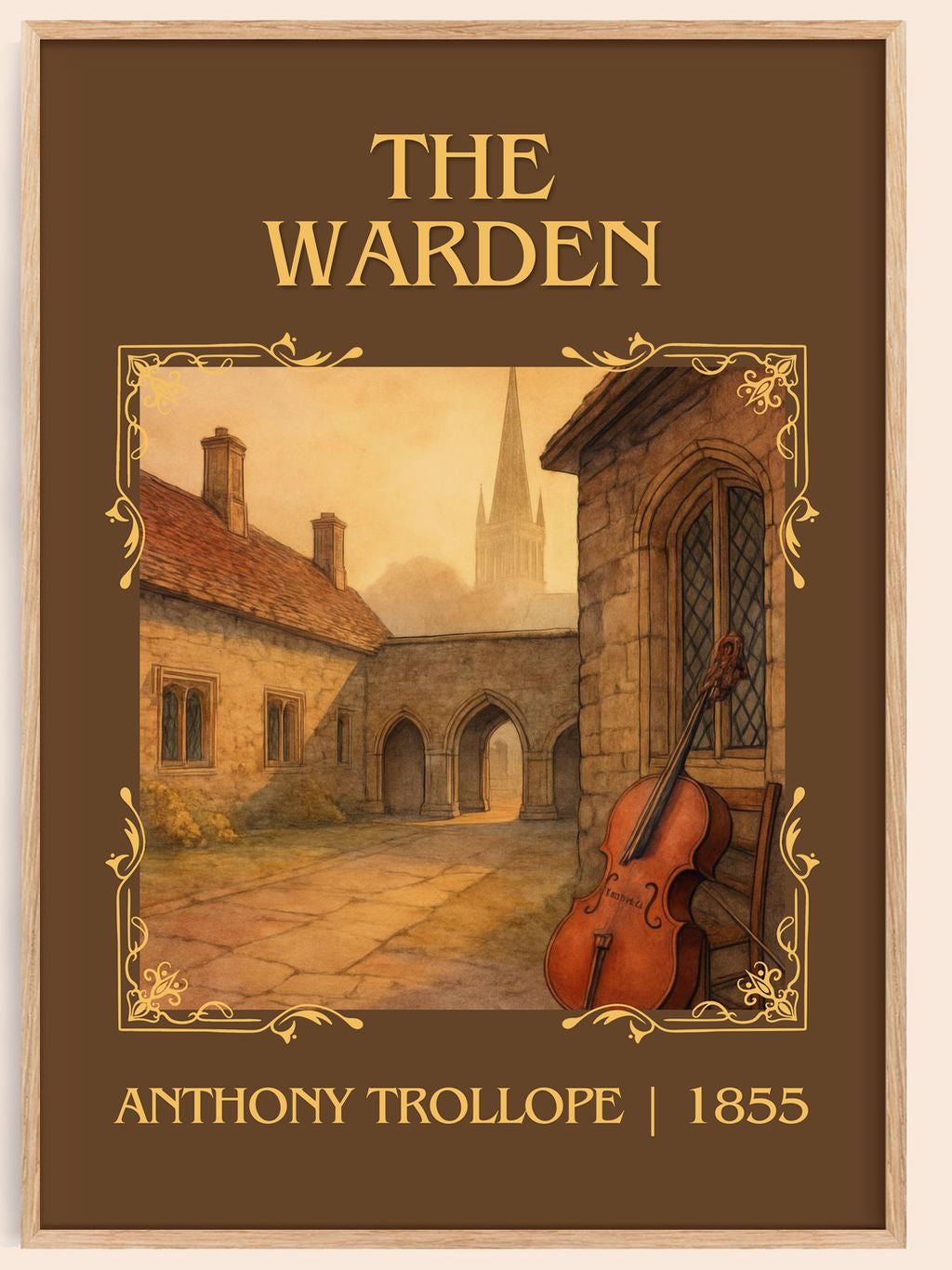 The Warden Classic Book Art Print by Anthony Trollope – book poster