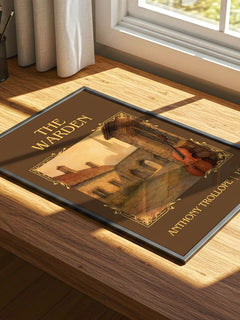 The Warden Classic Book Art Print by Anthony Trollope – print on a sunlit desk