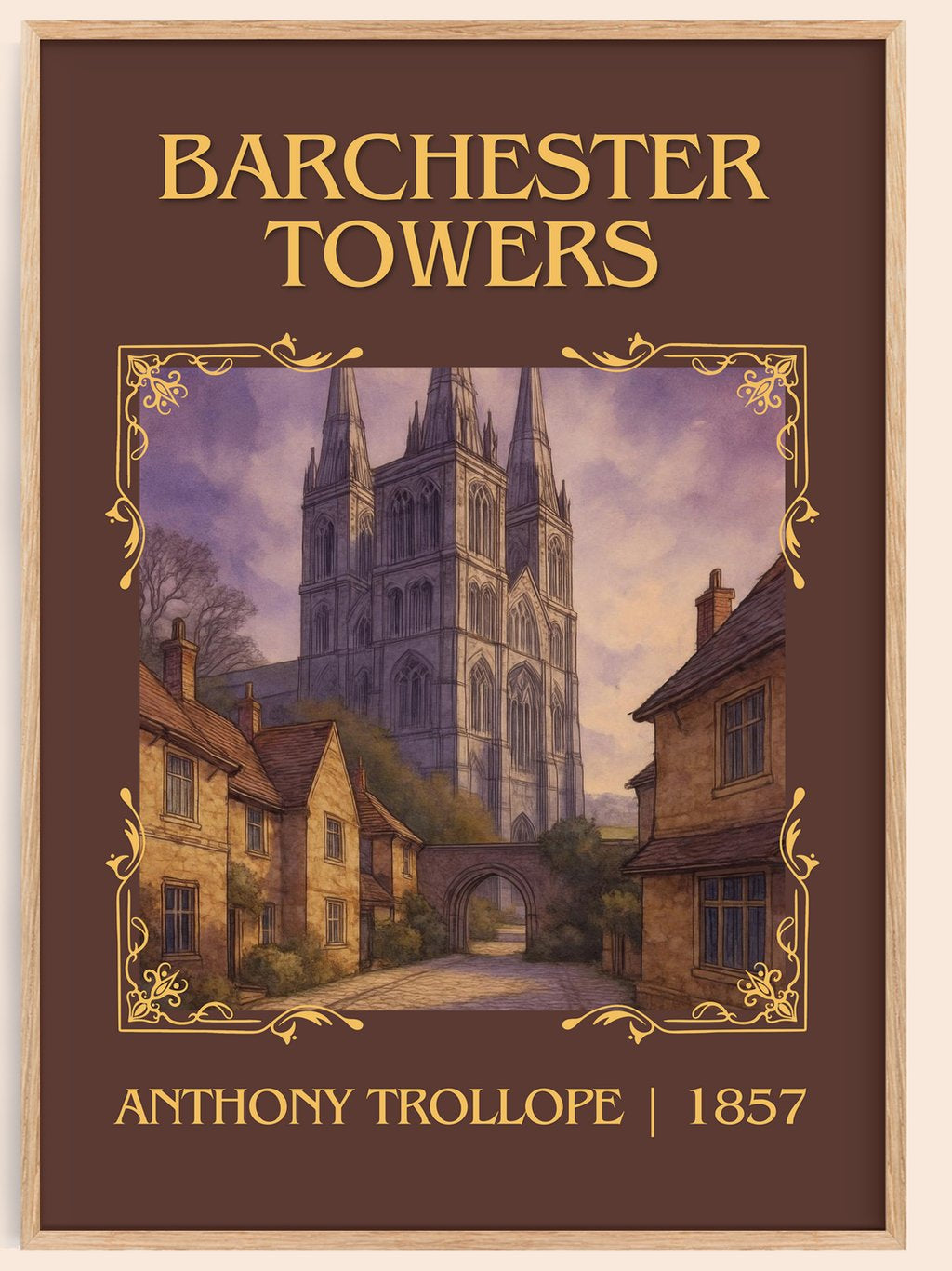 Barchester Towers Classic Book Art Print by Anthony Trollope – book poster