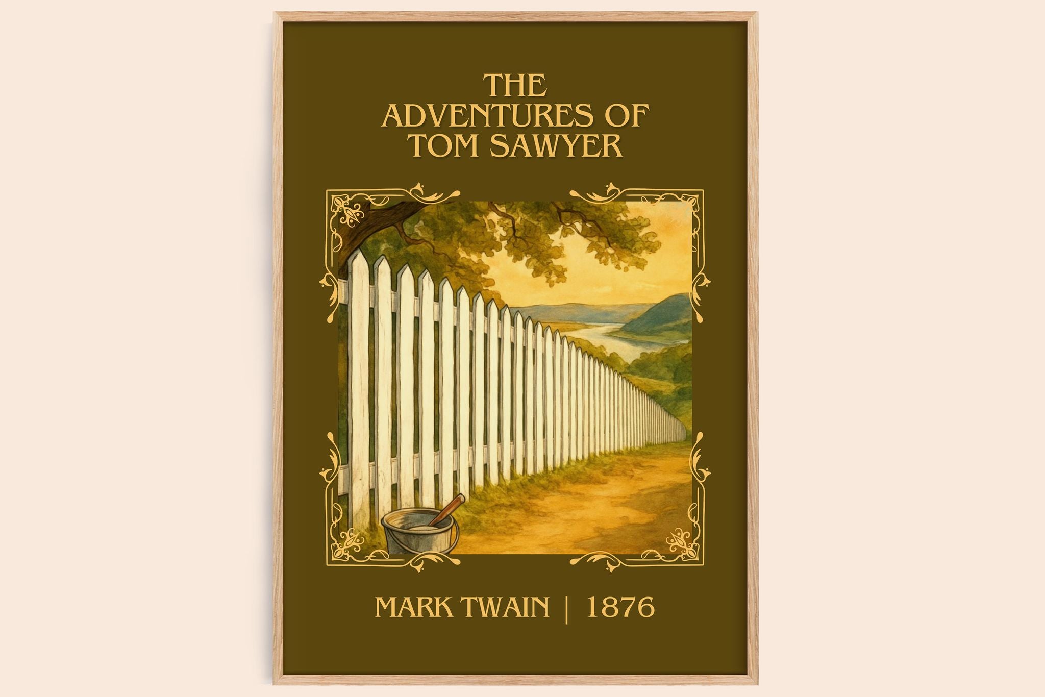 The Adventures Of Tom Sawyer Classic Book Art Print by Mark Twain