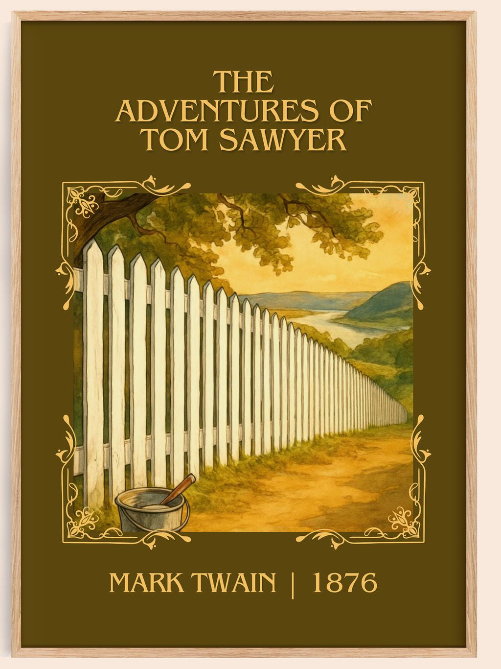 The Adventures Of Tom Sawyer Classic Book Art Print by Mark Twain – book poster