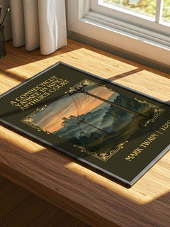 Connecticut Yankee In King Arthur'S Court Classic Book Art Print – print on a sunlit desk