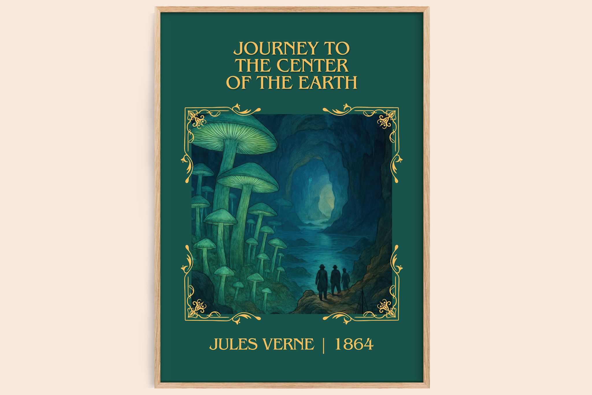 Journey To The Center Of The Earth Classic Book Art Print by J. Verne