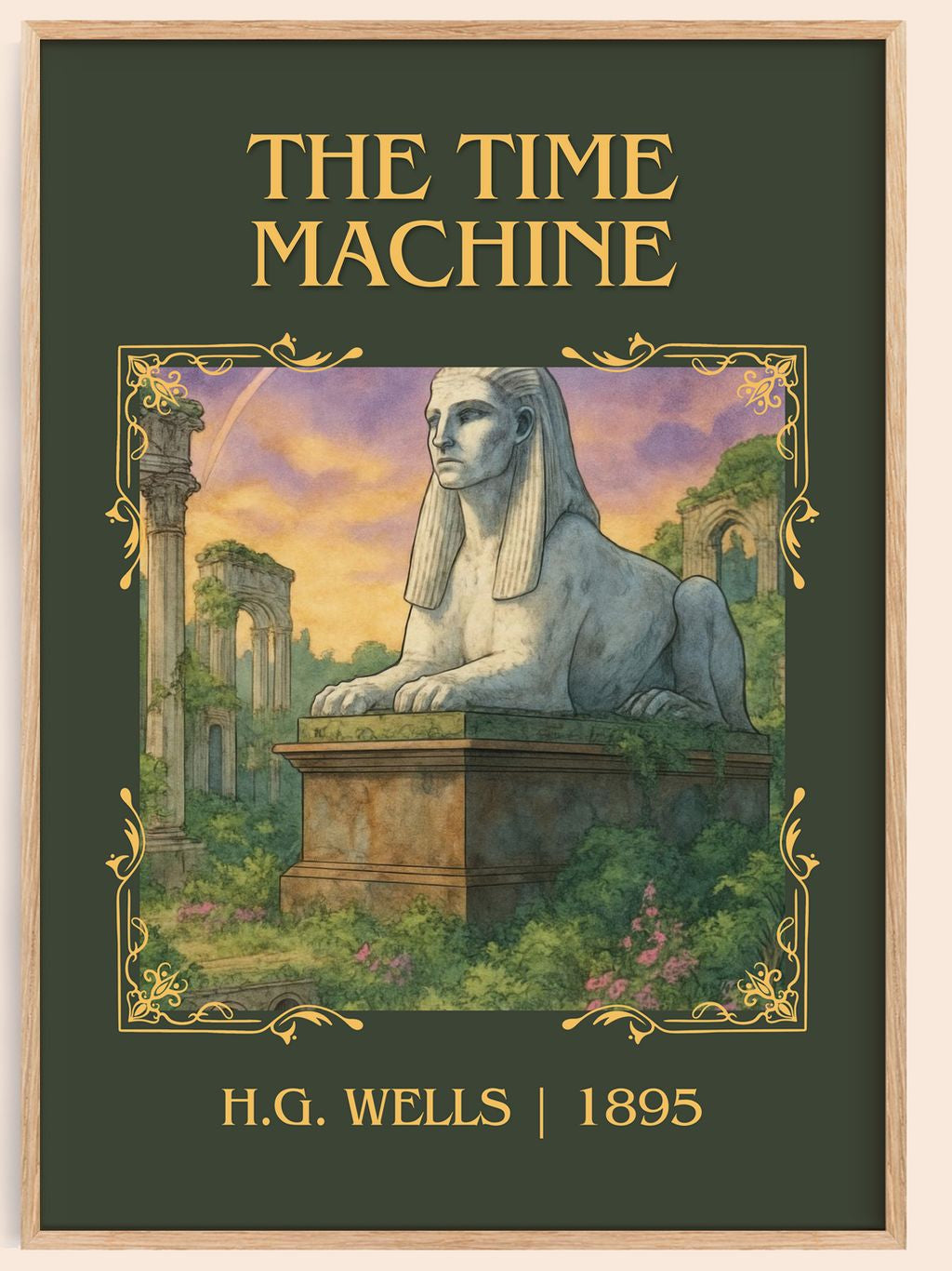 The Time Machine Classic Book Art Print by H.G. Wells – book poster