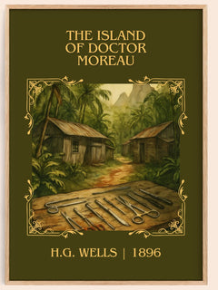 The Island Of Doctor Moreau Classic Book Art Print by H.G. Wells – book poster
