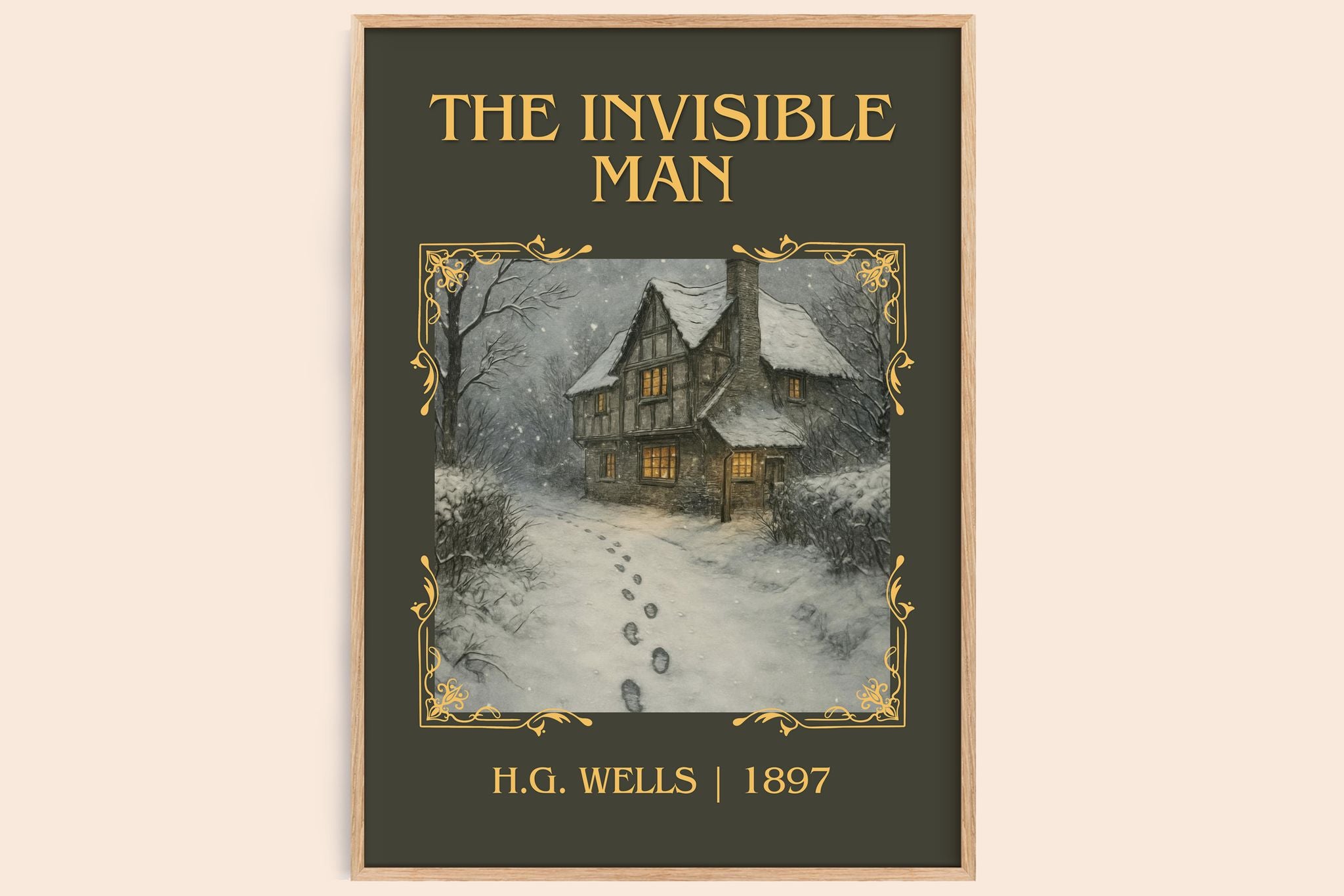 The Invisible Man Classic Book Art Print by H.G. Wells