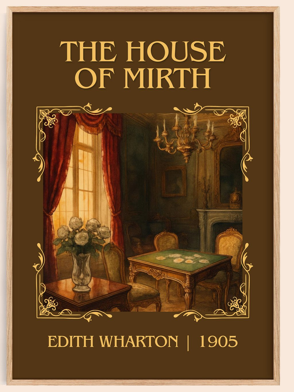 The House Of Mirth Classic Book Art Print by Edith Wharton – book poster