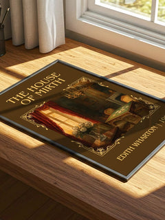 The House Of Mirth Classic Book Art Print by Edith Wharton – print on a sunlit desk
