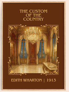 The Custom Of The Country Classic Book Art Print by Edith Wharton – book poster