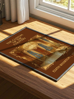 The Custom Of The Country Classic Book Art Print by Edith Wharton – print on a sunlit desk