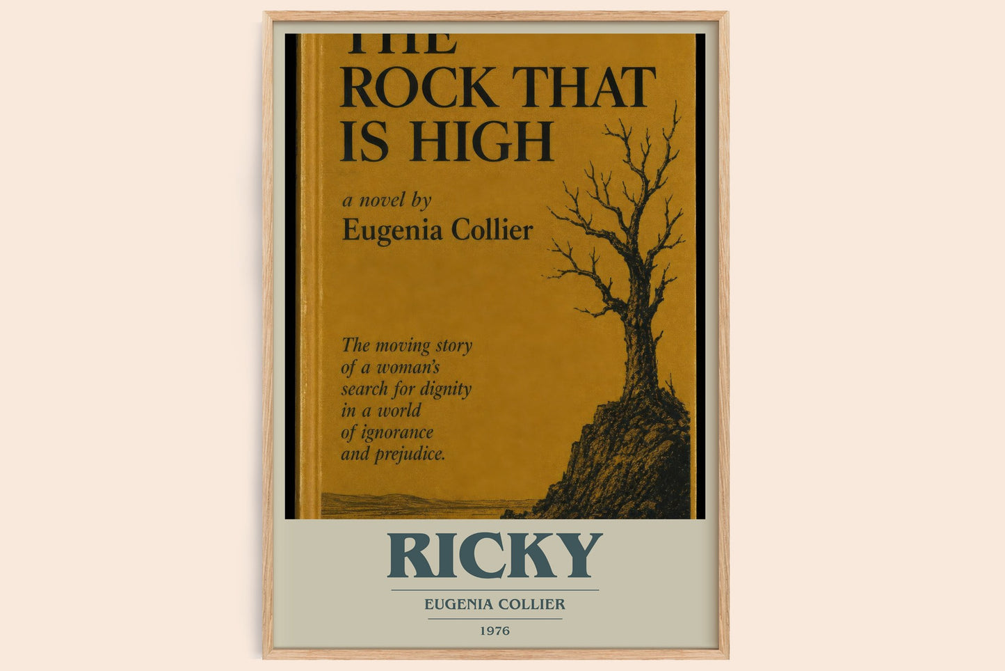 Ricky book cover book poster by Eugenia Collier – framed literary art print