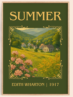 Summer Classic Book Art Print by Edith Wharton – book poster