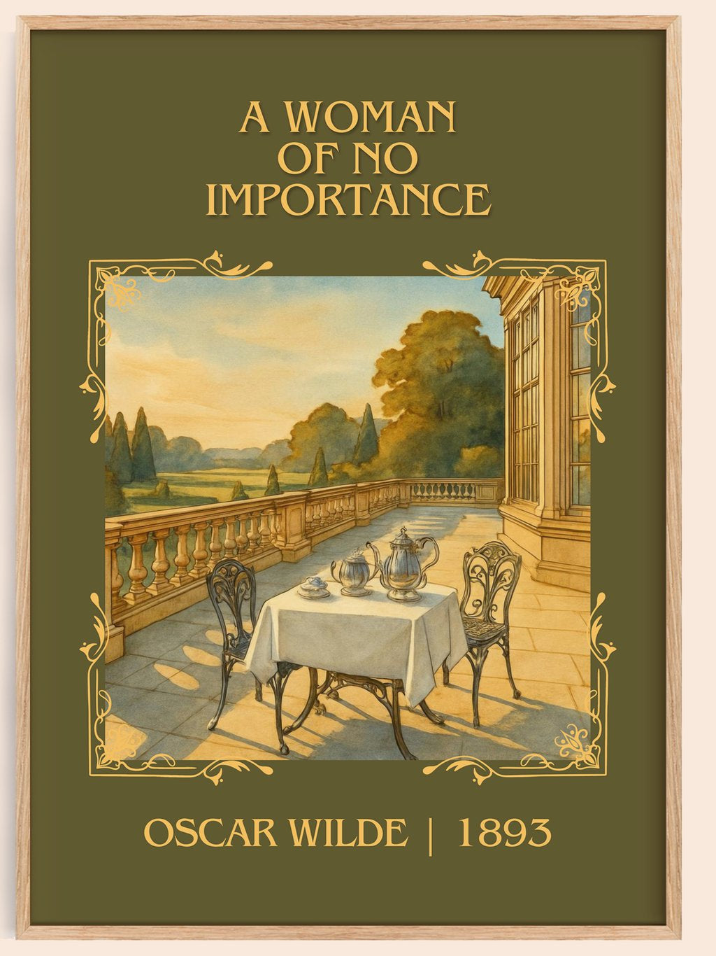 A Woman Of No Importance Classic Book Art Print by Oscar Wilde – book poster