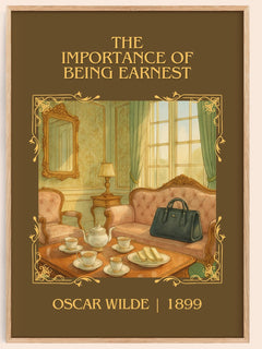The Importance Of Being Earnest classic book art book poster by Oscar Wilde – framed literary art print