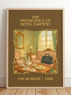 The Importance Of Being Earnest classic book art print in frame leaning in hallway – classic literature wall art