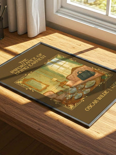 The Importance Of Being Earnest classic book art print framed by window – literary home decor