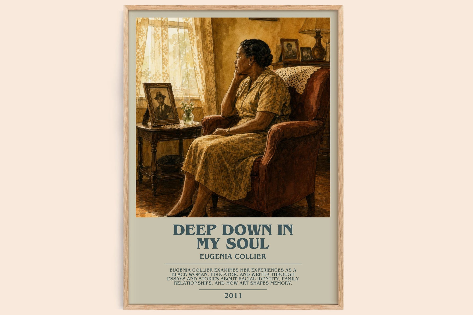 Deep Down In My Soul bookish book poster by Eugenia Collier – framed literary art print