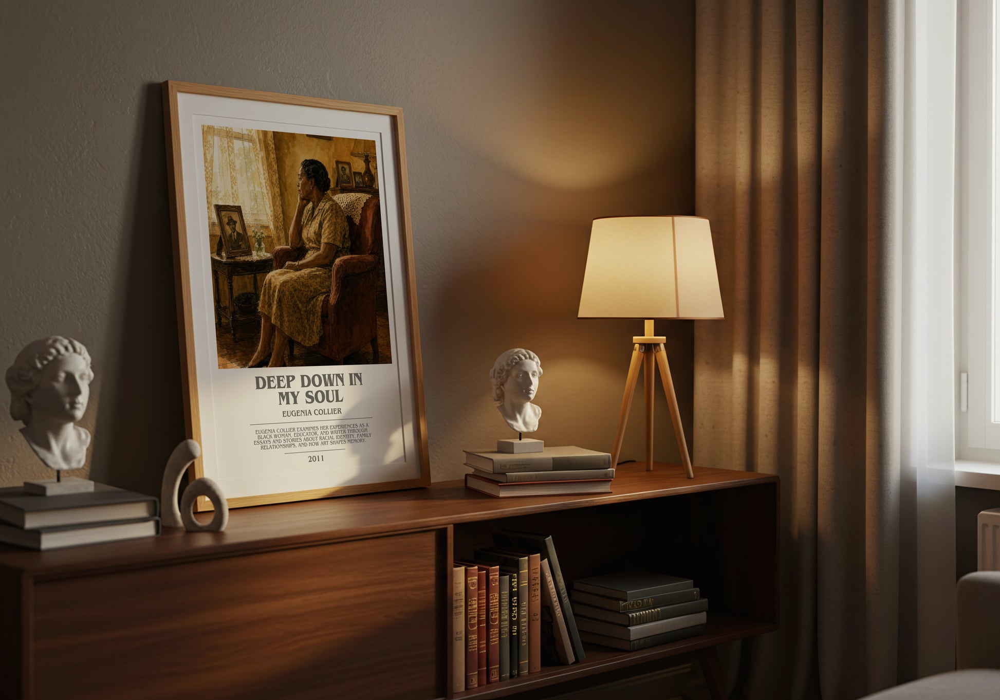 Deep Down In My Soul bookish book poster framed on wall – non fiction wall art