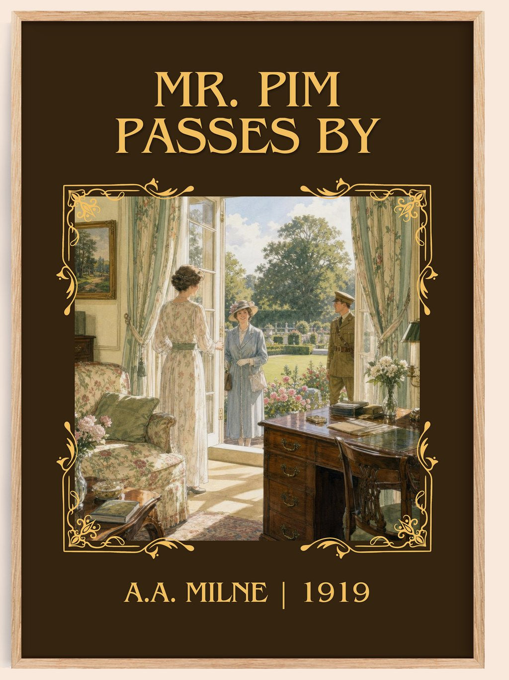 Mr. Pim Passes By Classic Book Art Print by A.A. Milne – book poster