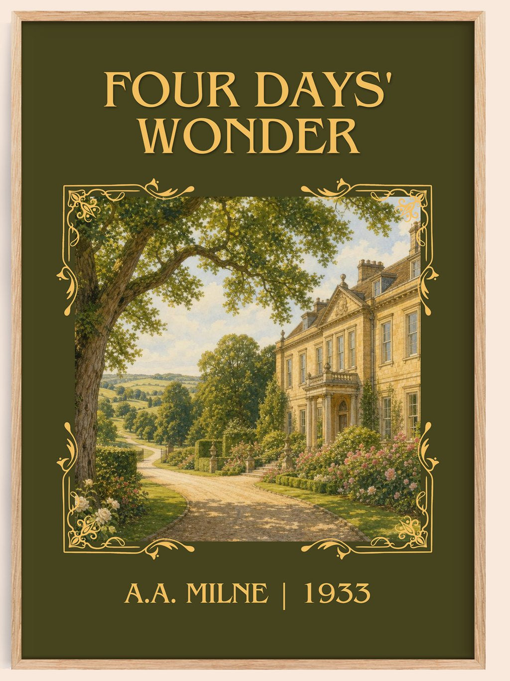 Four Days' Wonder Classic Book Art Print by A.A. Milne – book poster