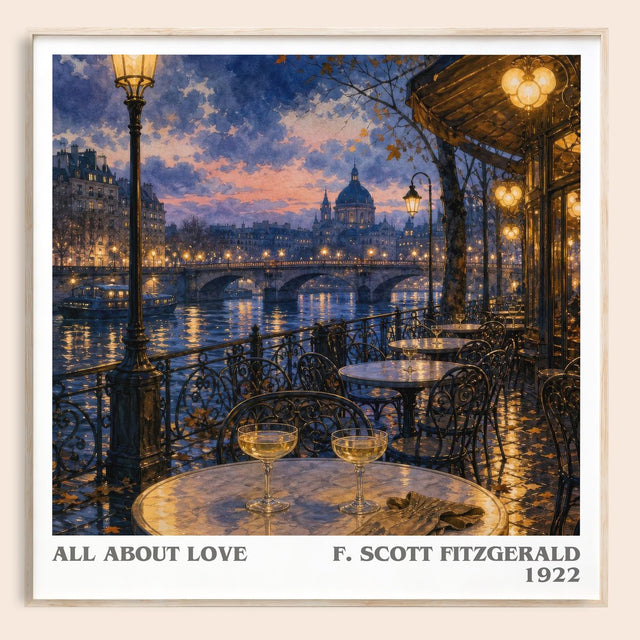 All About Love Literary Art Print by F. Scott Fitzgerald