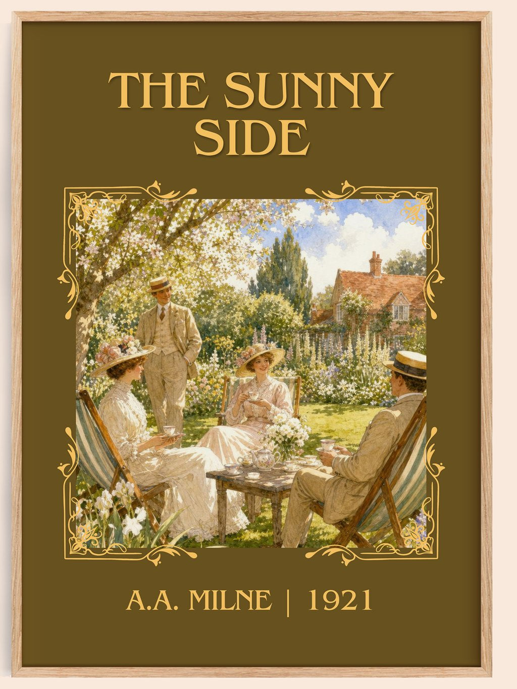 The Sunny Side Classic Book Art Print by A.A. Milne – book poster