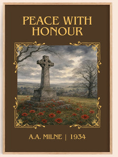 Peace With Honour Classic Book Art Print by A.A. Milne – book poster
