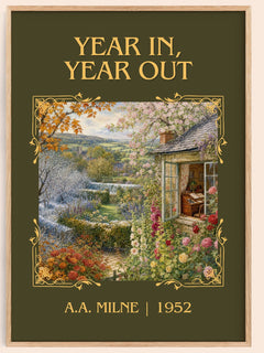 Year In, Year Out Classic Book Art Print by A.A. Milne – book poster