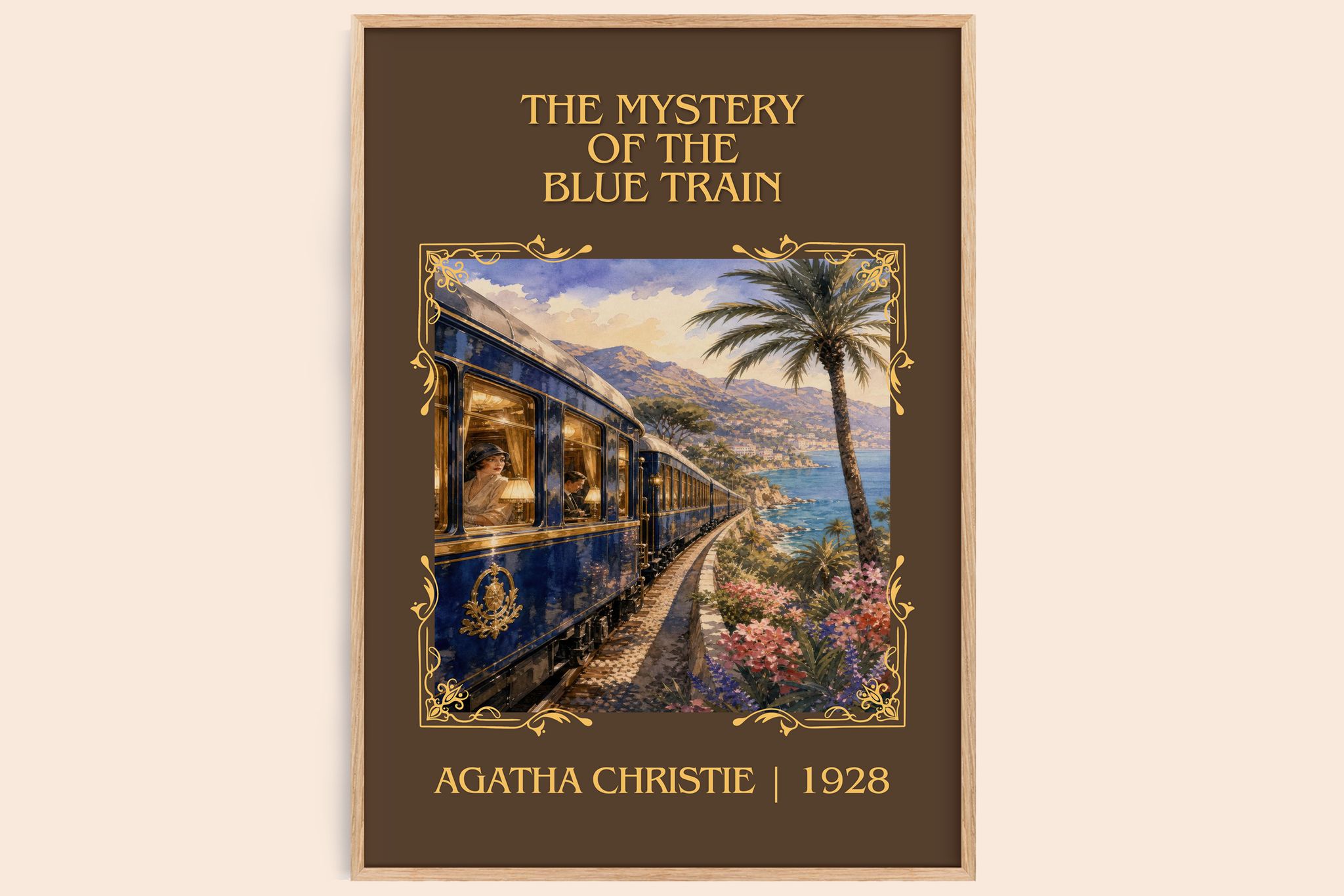 Mystery Of The Blue Train Classic Book Art Print by Agatha Christie