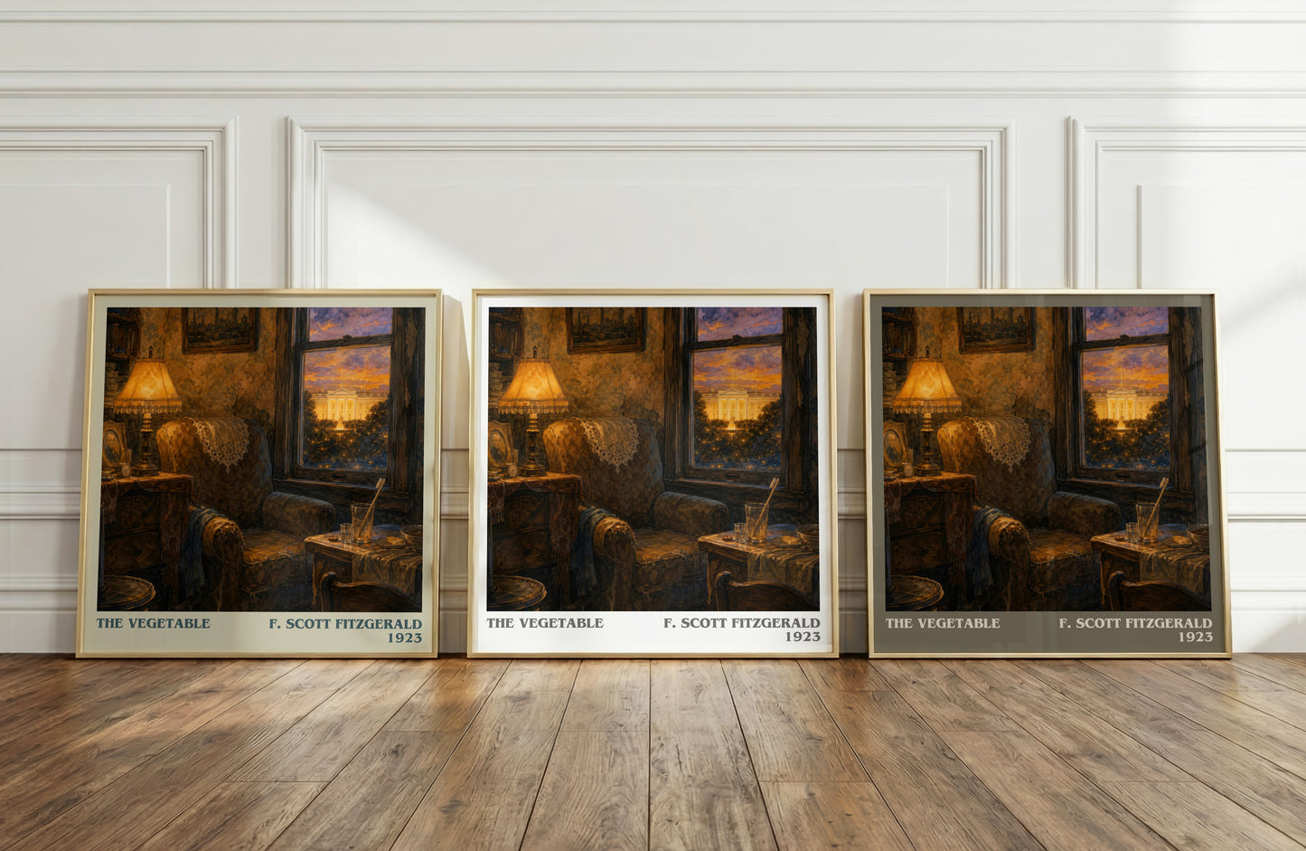 The Vegetable literary art print colour and style options – F. Scott Fitzgerald book art
