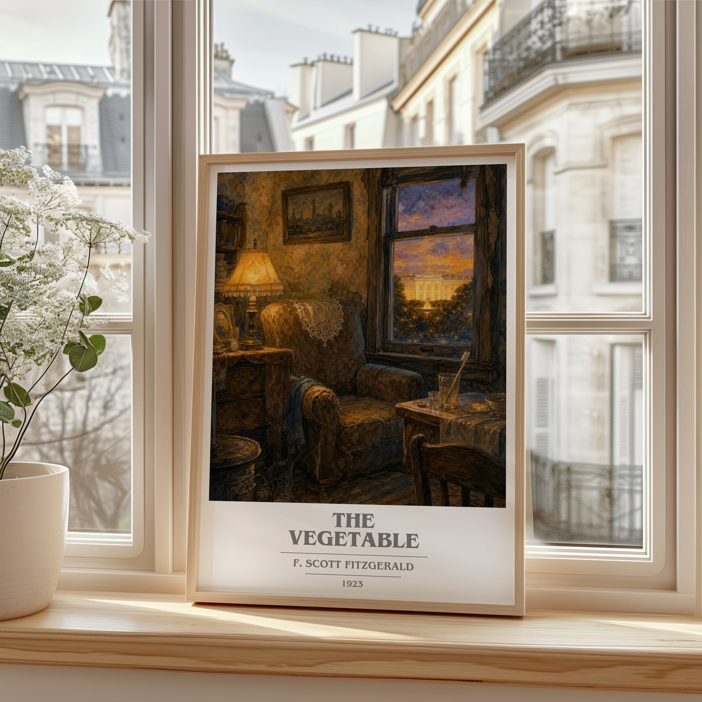 The Vegetable book cover poster colour and style options – F. Scott Fitzgerald book art