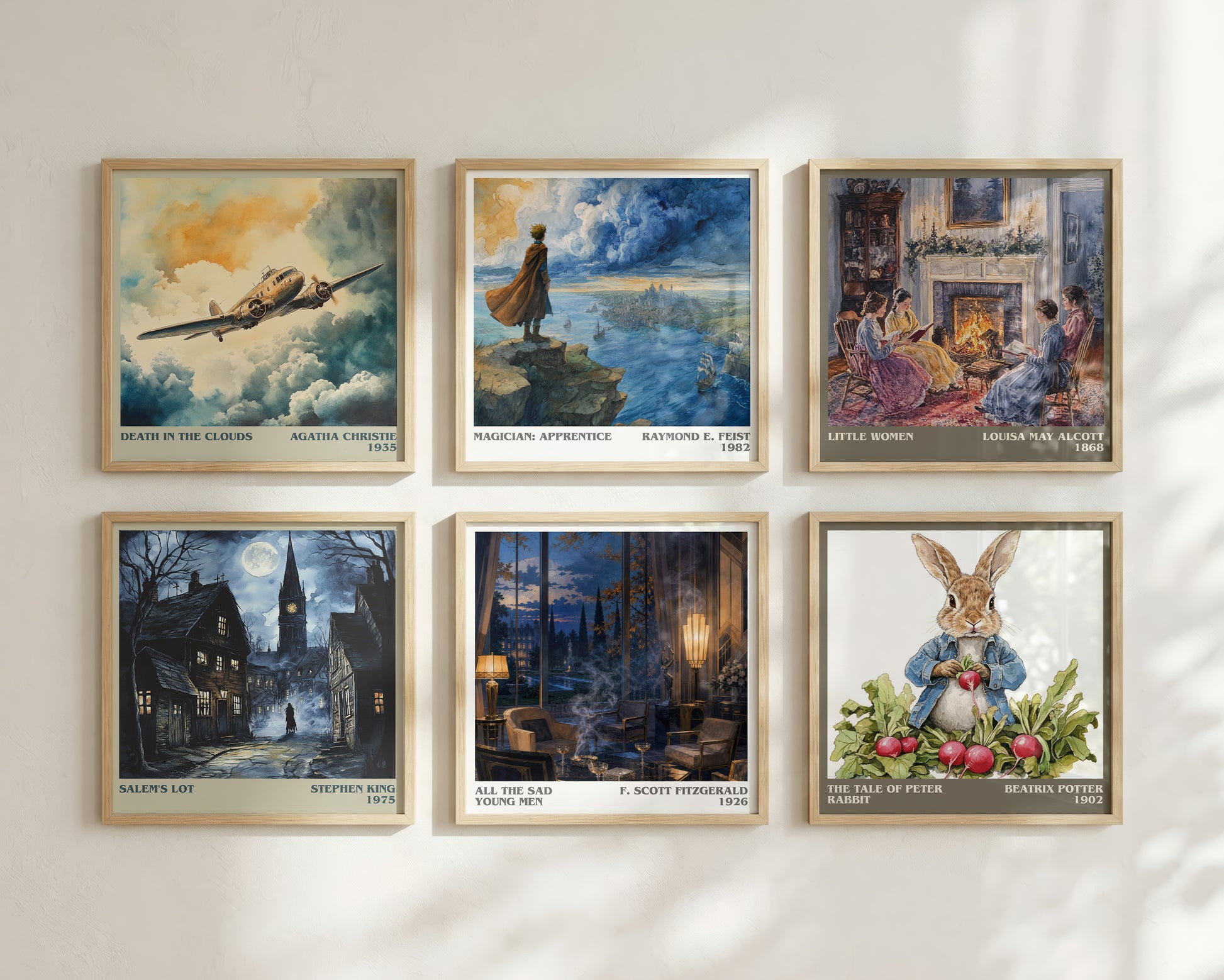 All The Sad Young Men literary print framed by window – literary home decor