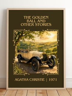 Golden Ball And Other Stories Classic Book Art Print by A. Christie – framed print leaning on a wooden floor