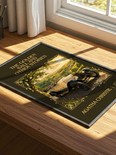 Golden Ball And Other Stories Classic Book Art Print by A. Christie – print on a sunlit desk