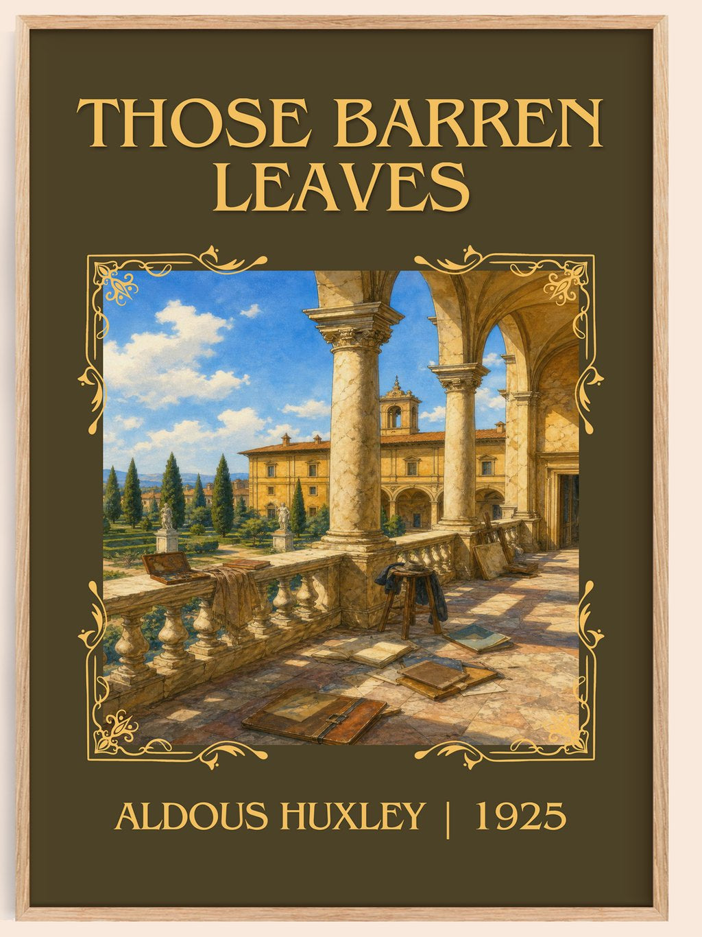 Those Barren Leaves Classic Book Art Print by Aldous Huxley – book poster