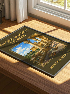 Those Barren Leaves Classic Book Art Print by Aldous Huxley – print on a sunlit desk