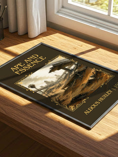 Ape And Essence Classic Book Art Print by Aldous Huxley – print on a sunlit desk