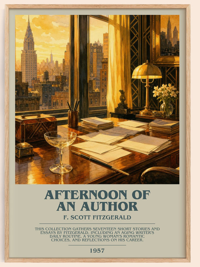 Afternoon Of An Author Bookish Wall Art by F. Scott Fitzgerald