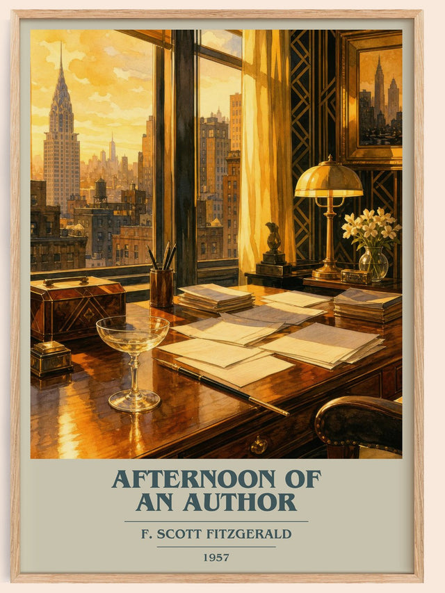 Afternoon Of An Author Book Cover Poster by F. Scott Fitzgerald