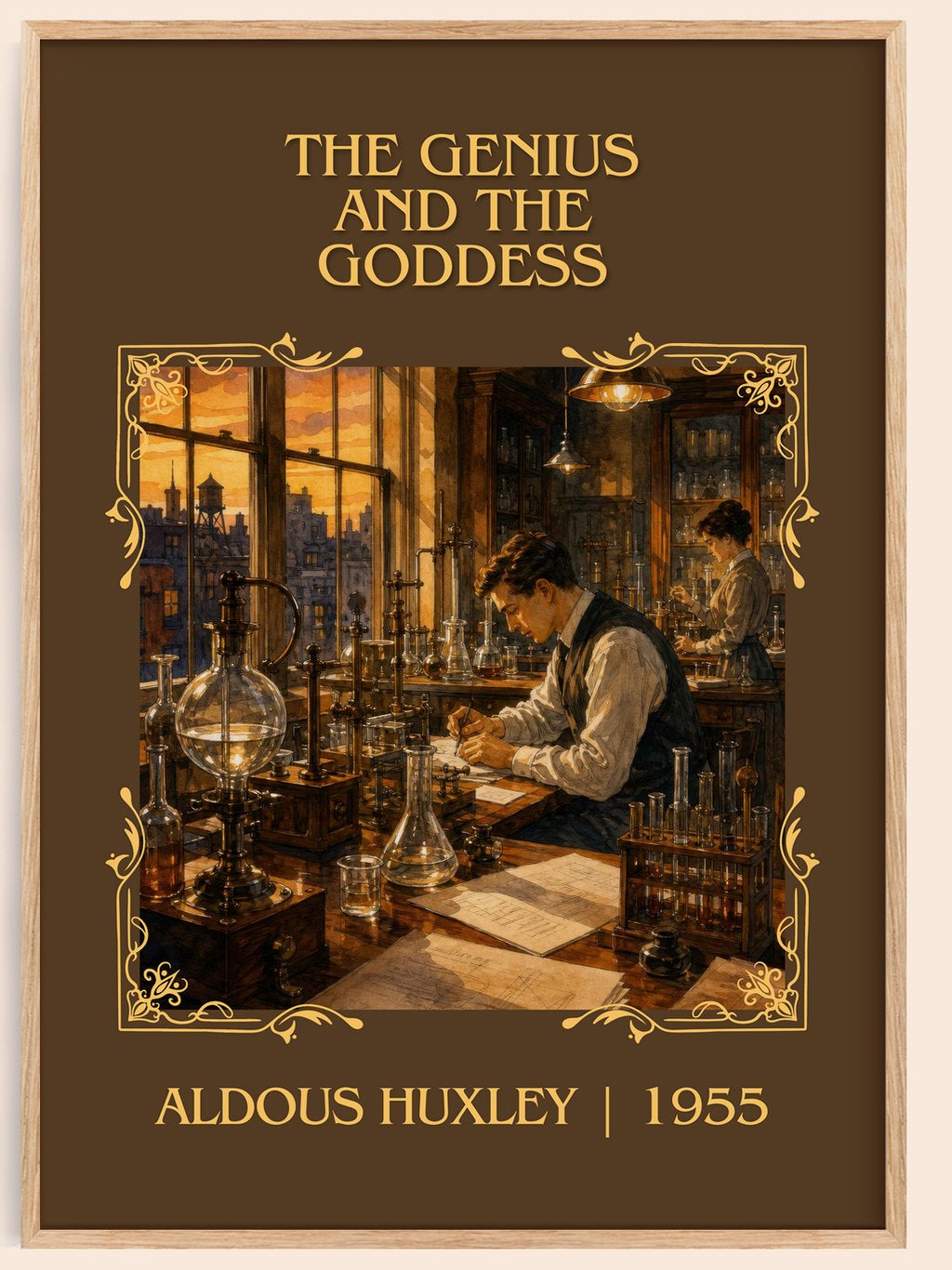 The Genius And The Goddess Classic Book Art Print by Aldous Huxley – book poster