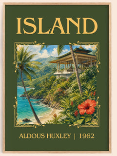 Island Classic Book Art Print by Aldous Huxley – book poster