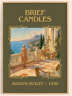 Brief Candles Classic Book Art Print by Aldous Huxley – book poster