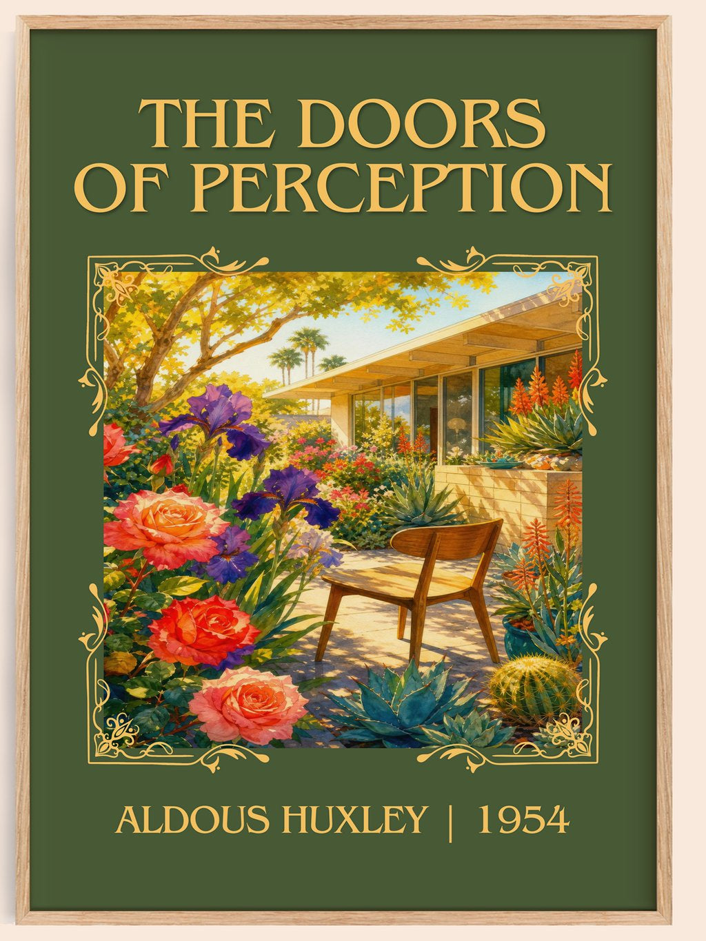 The Doors Of Perception Classic Book Art Print by Aldous Huxley – book poster