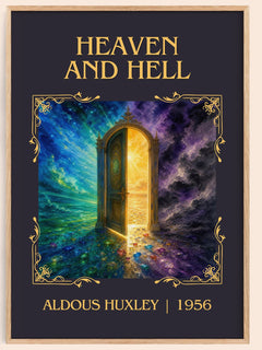 Heaven And Hell Classic Book Art Print by Aldous Huxley – book poster