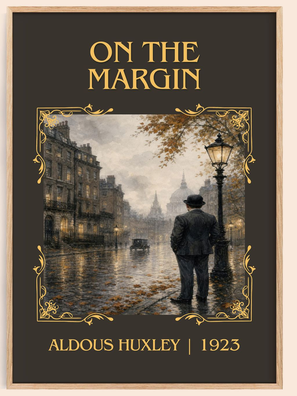 On The Margin Classic Book Art Print by Aldous Huxley – book poster