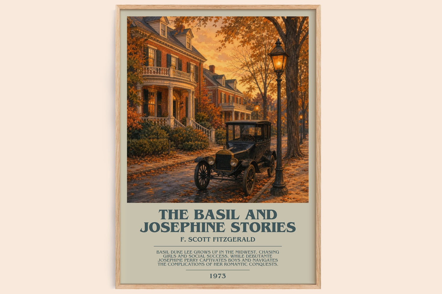 The Basil And Josephine Stories bookish book poster by F. Scott Fitzgerald – framed literary art print