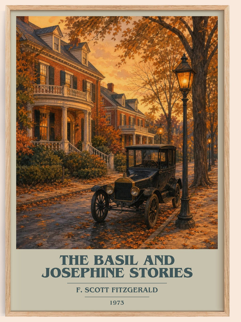 The Basil And Josephine Stories book cover book poster by F. Scott Fitzgerald – framed literary art print