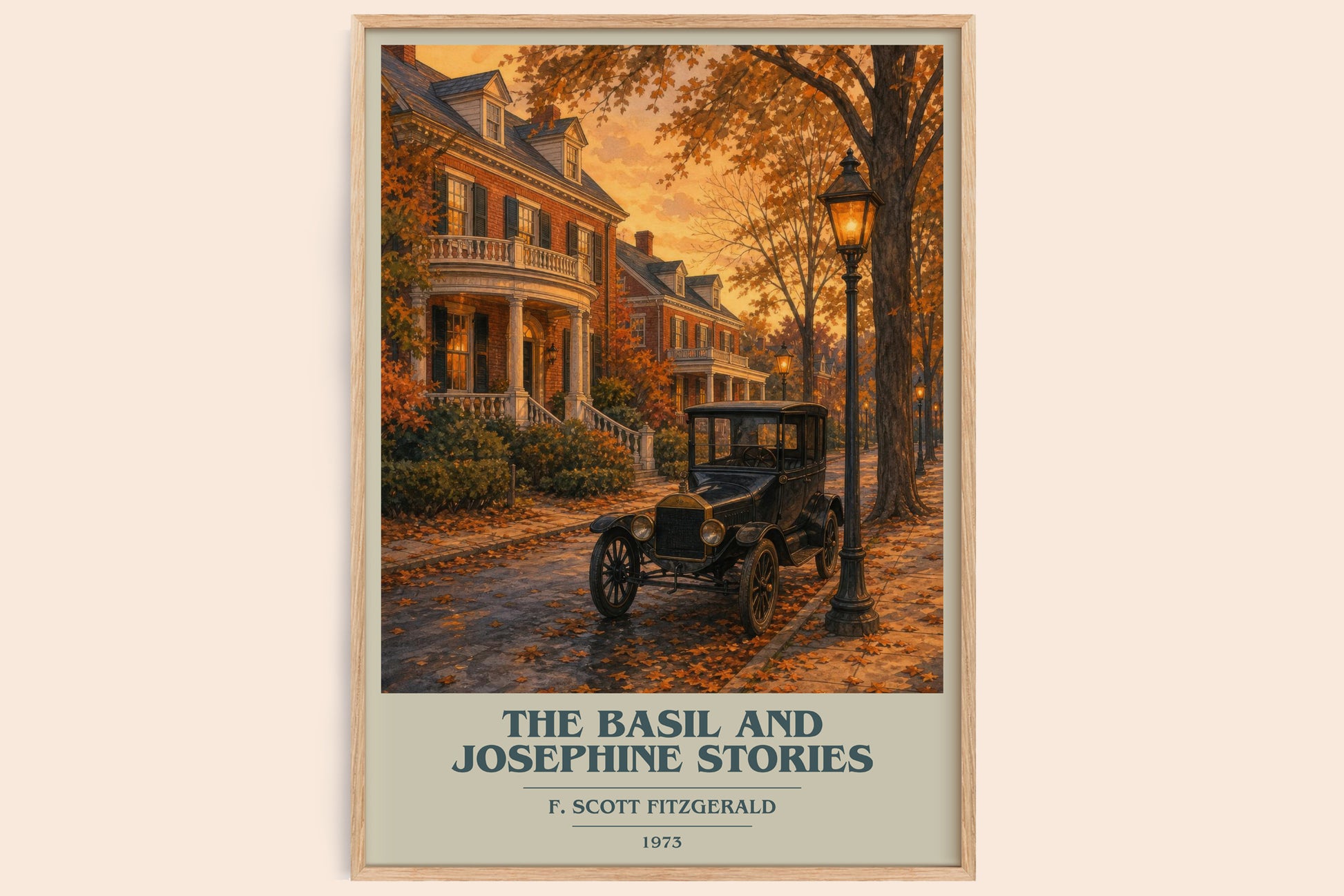 The Basil And Josephine Stories book cover book poster by F. Scott Fitzgerald – framed literary art print